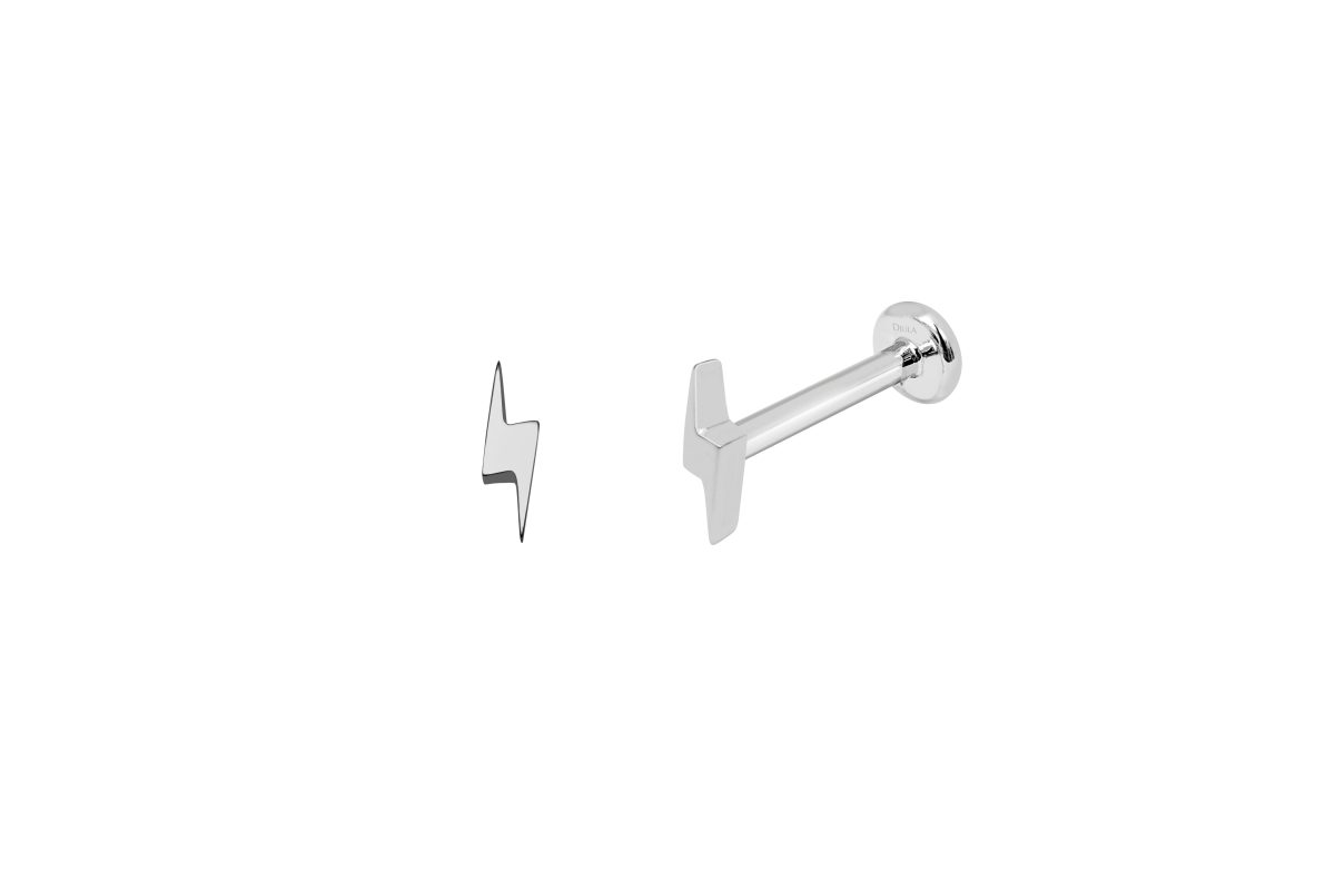 Piercing Djula rayo en oro blanco