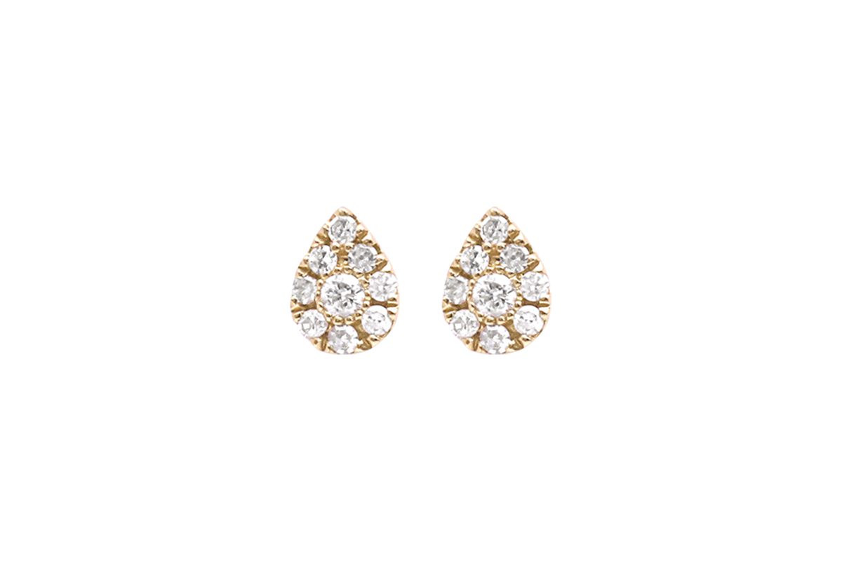 Aretes Djula gota en oro amarillo