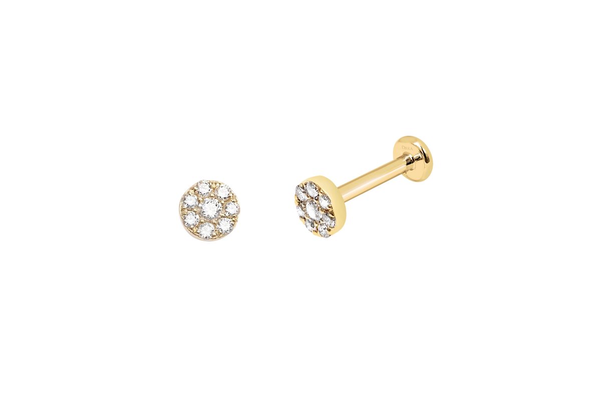 Piercing Djula con diamantes en oro amarillo