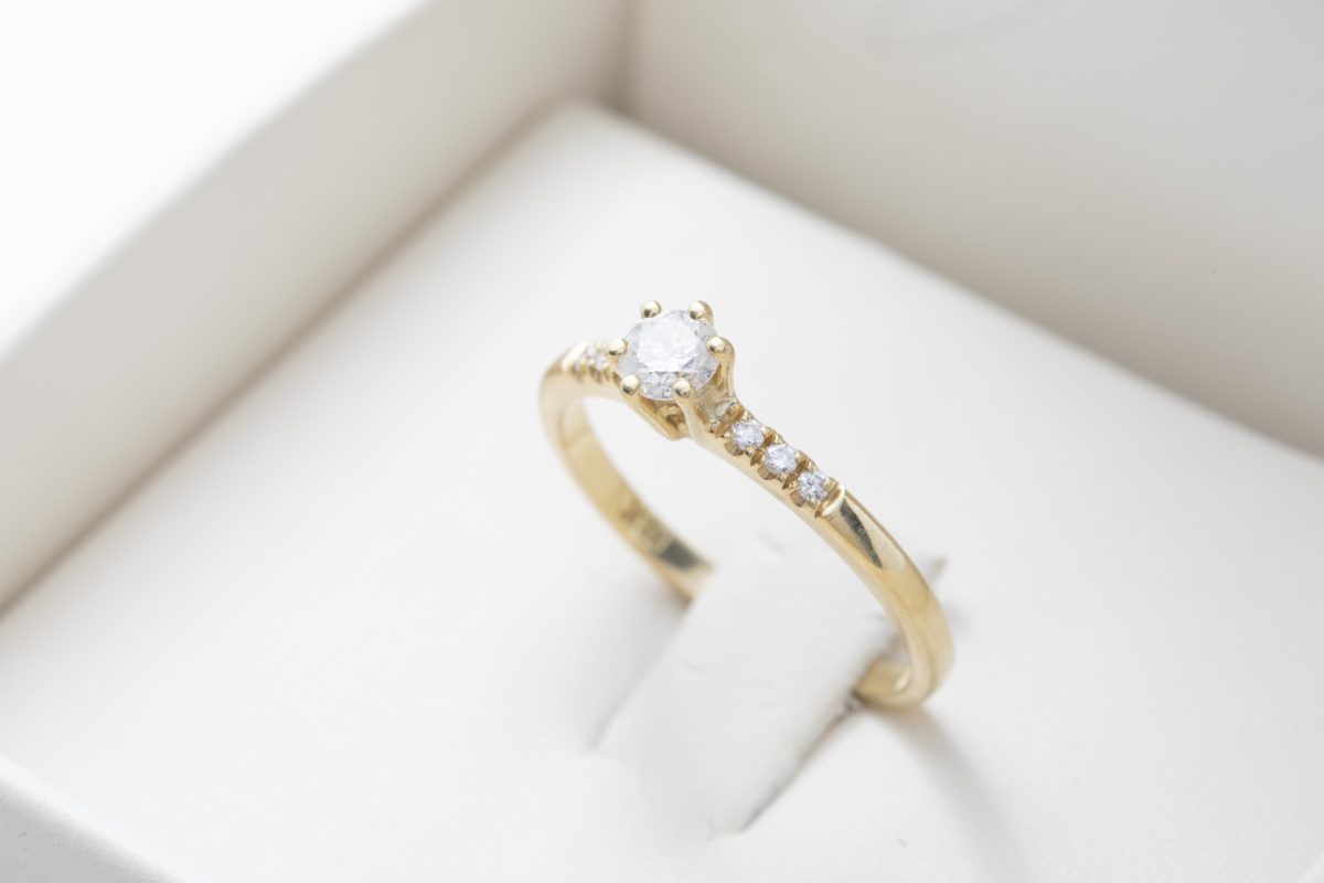 Anillo de compromiso con diamante 0.25Ct