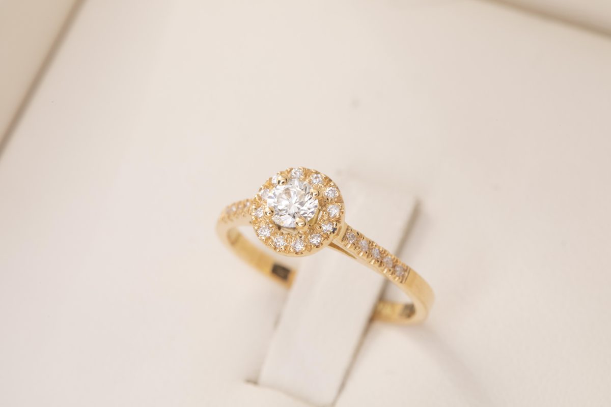 Anillo de compromiso con diamante 0.28ct