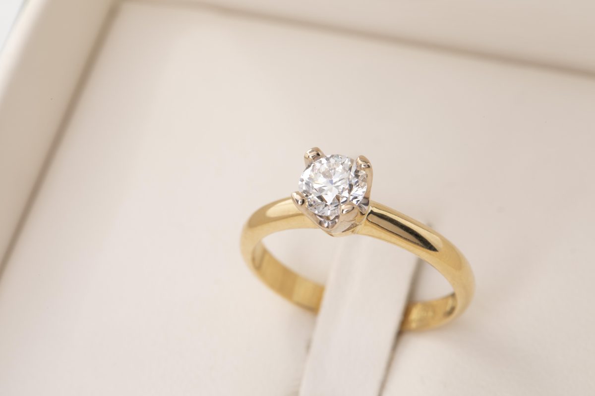 Anillo de compromiso con diamante 0.80ct