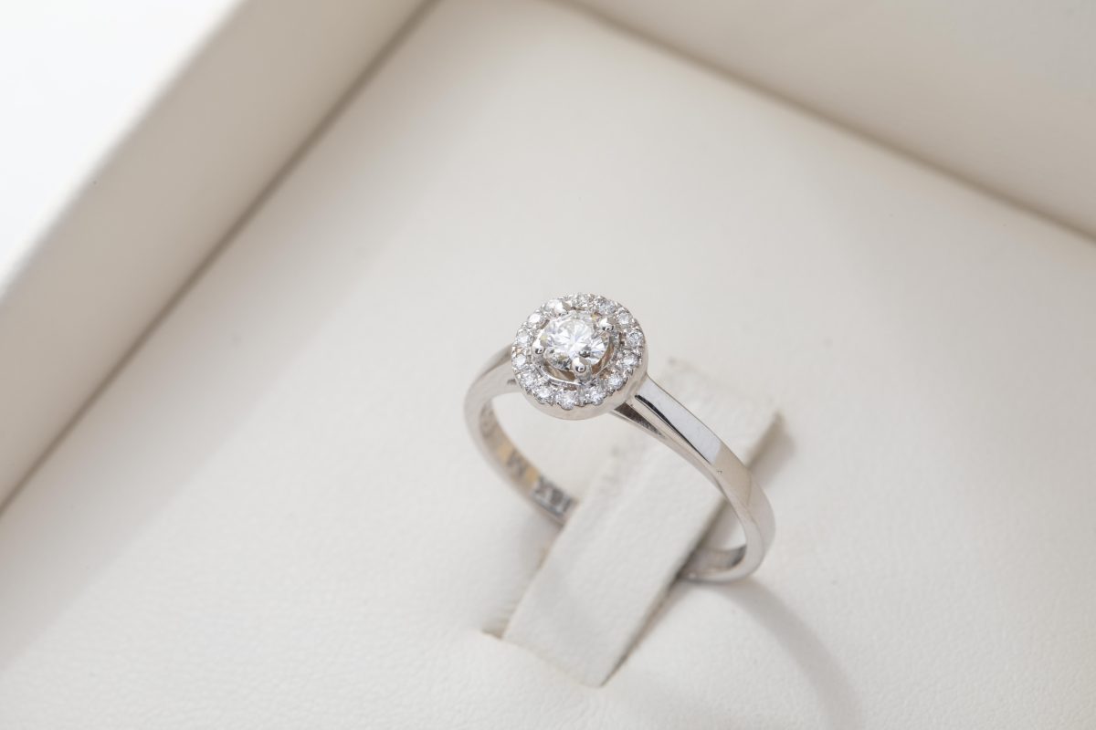 Anillo de compromiso con diamante 0.20ct