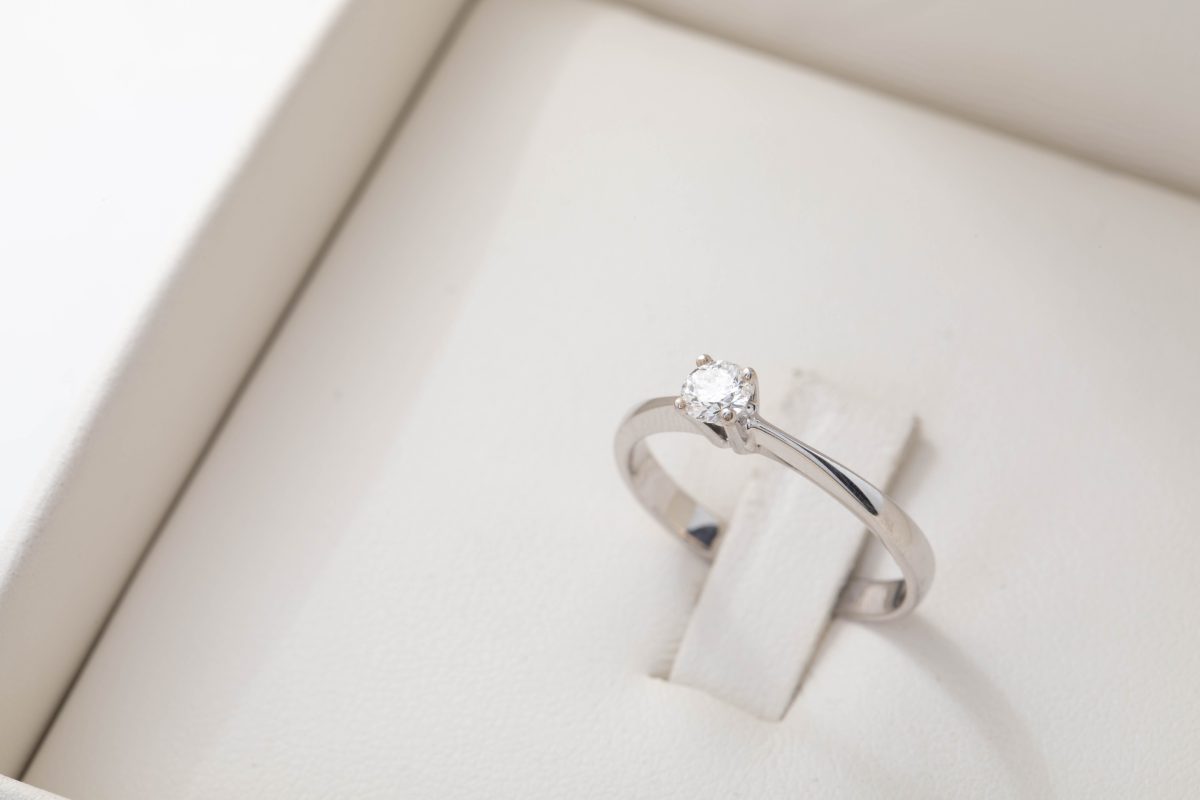 Anillo de compromiso con diamante 0.21ct
