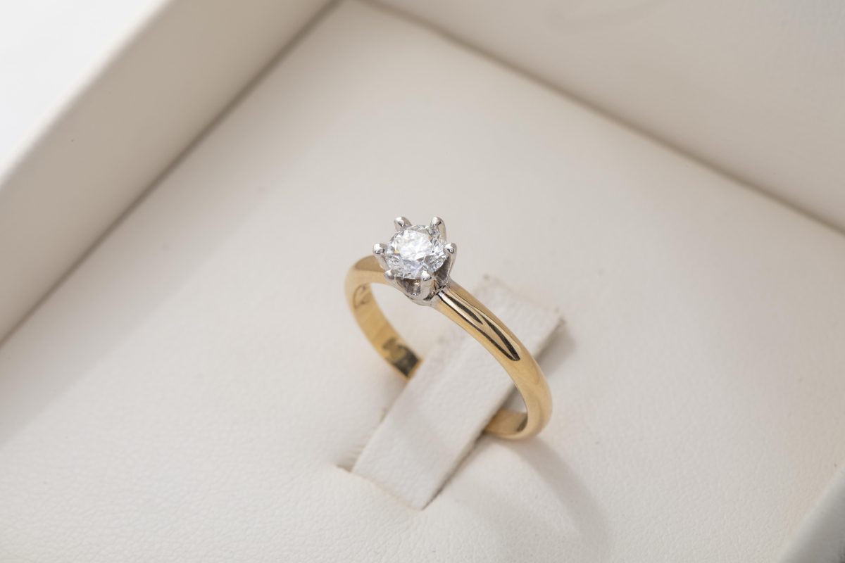 Anillo de compromiso con diamante 0.40ct