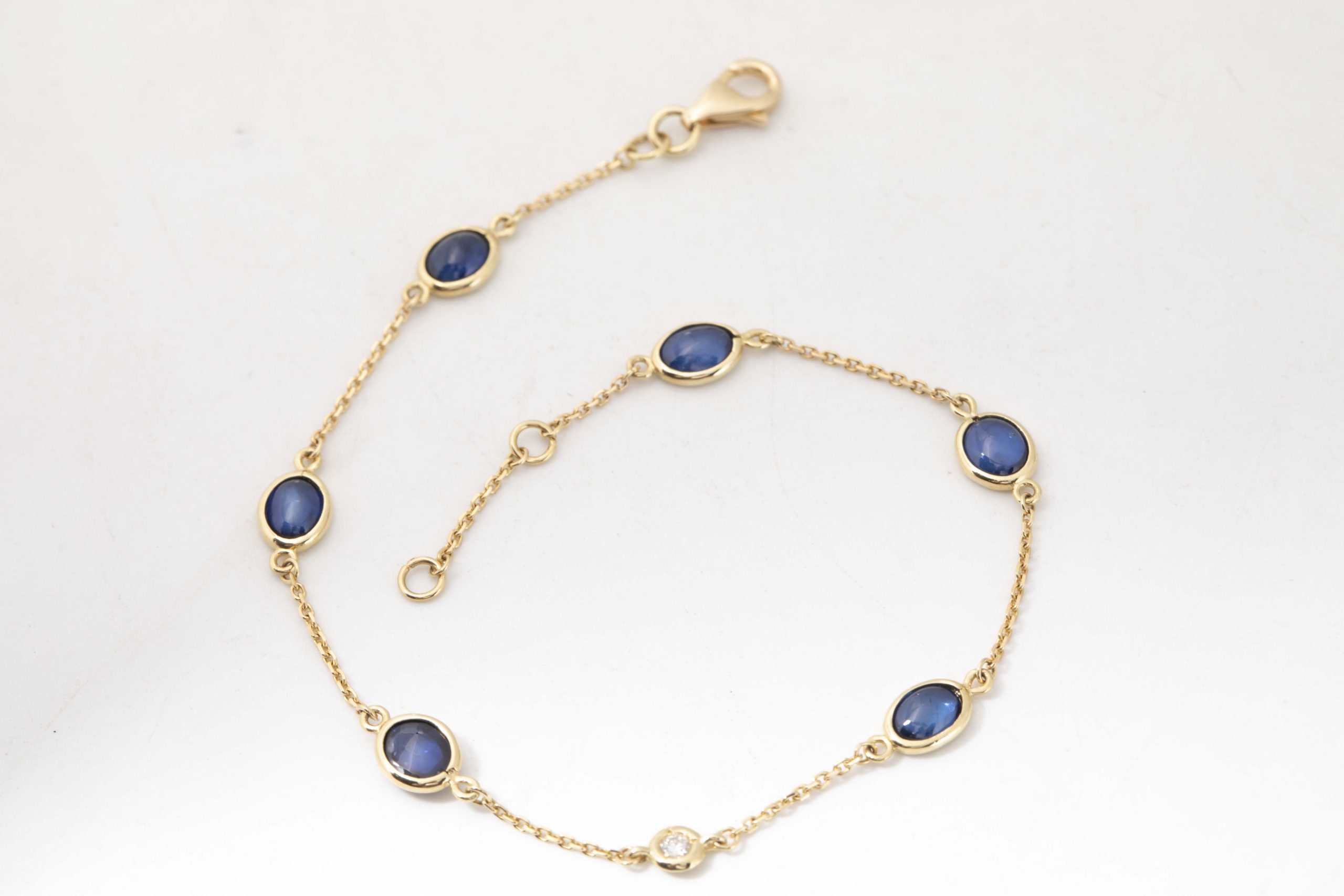 PULSERA CON ZAFIROS Y BRILLANTE