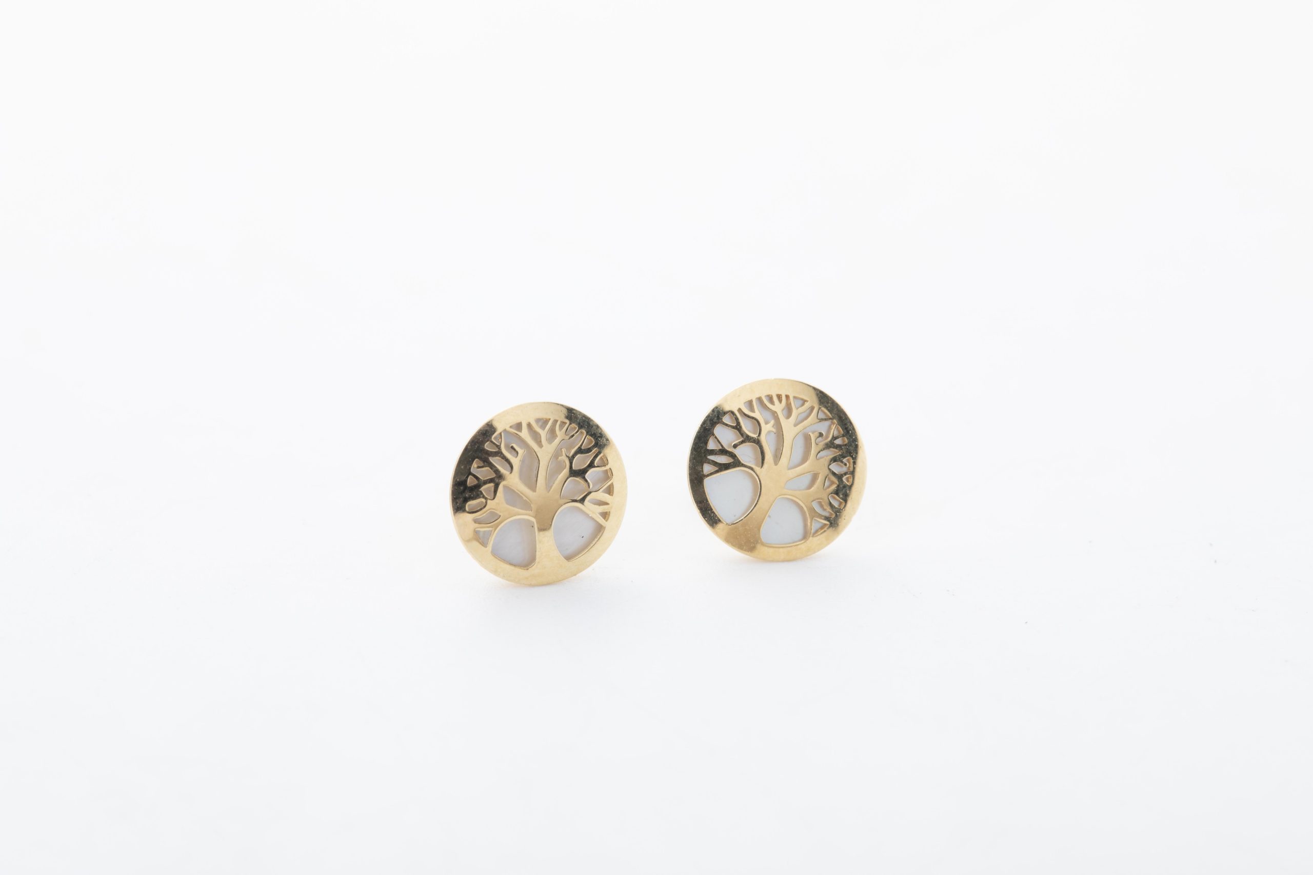 Aretes árbol de la vida con nácar