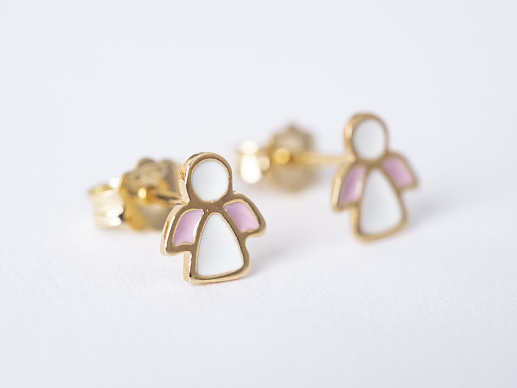 Aretes de ángel esmaltados