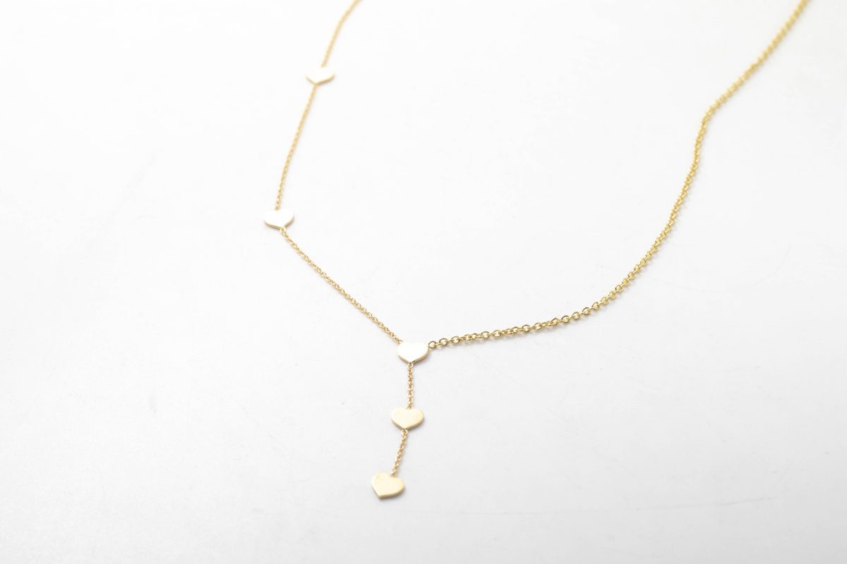 COLLAR ORO AMARILLO CORAZONES