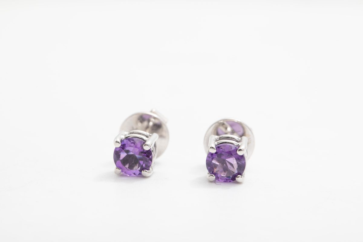 Aretes con amatistas