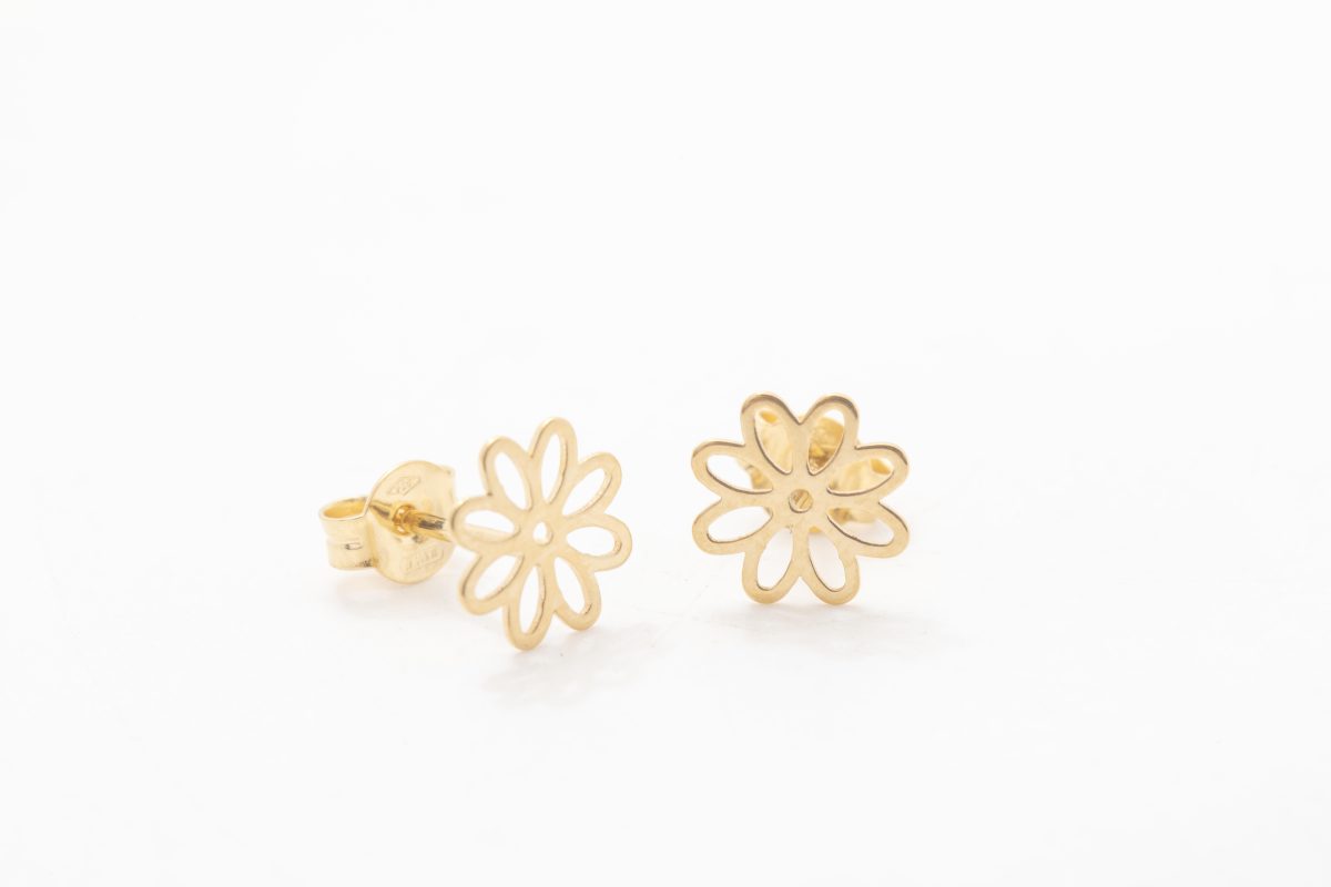 Aretes flor calada
