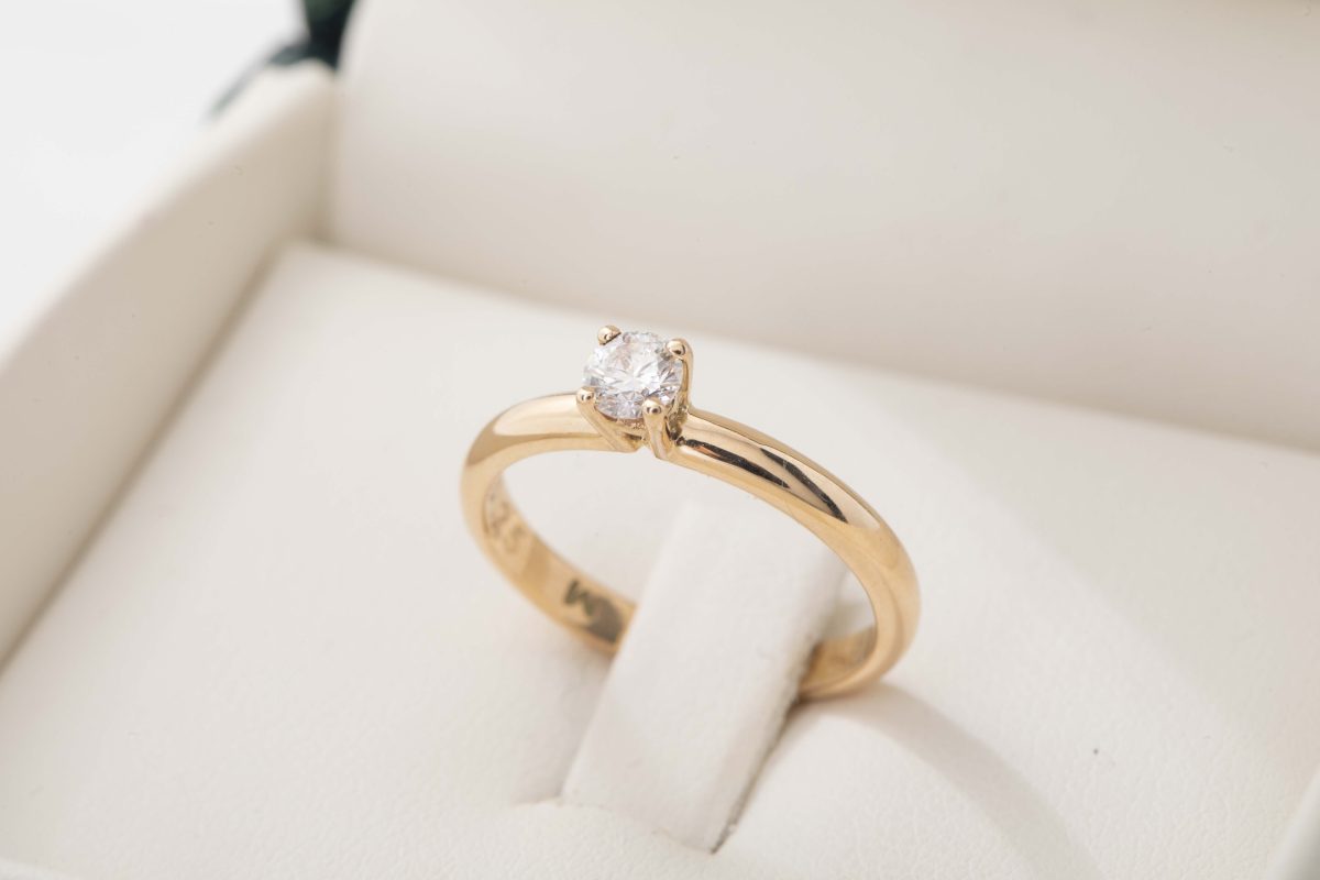 Anillo de compromiso con diamante 0.25Ct