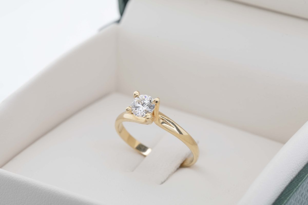 Anillo de compromiso con diamante 0.48ct